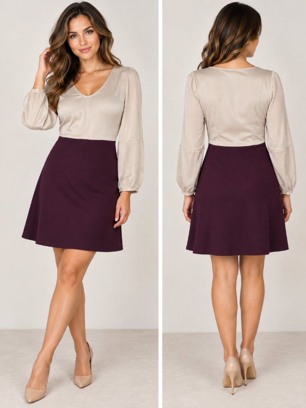 Diane von Furstenberg Evelina Silk Colorblock Dress Size 4